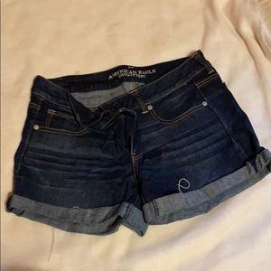 American Eagle midi jean shorts